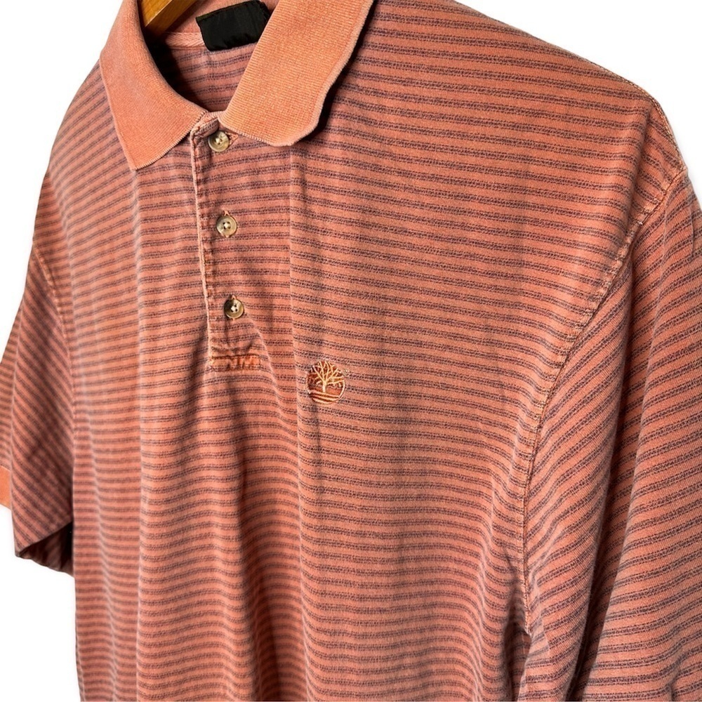 Timberland Weathergear‎ Striped Short Sleeve Quarter Button Shirt Size M - Picture 4 of 6